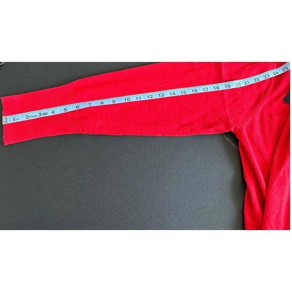 H by Halston Cardigan Basic Classic Red Open Front Long Maxi Duster‎ Size XL - Picture 8 of 9